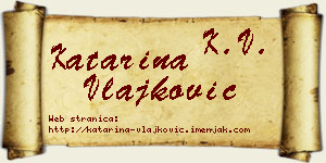 Katarina Vlajković vizit kartica